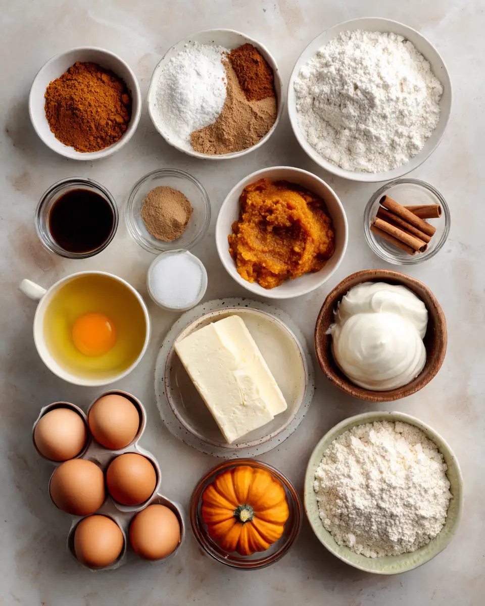 Ingredients for Pumpkin Bars With Cream Cheese Frosting: Your Next Fall Favorite