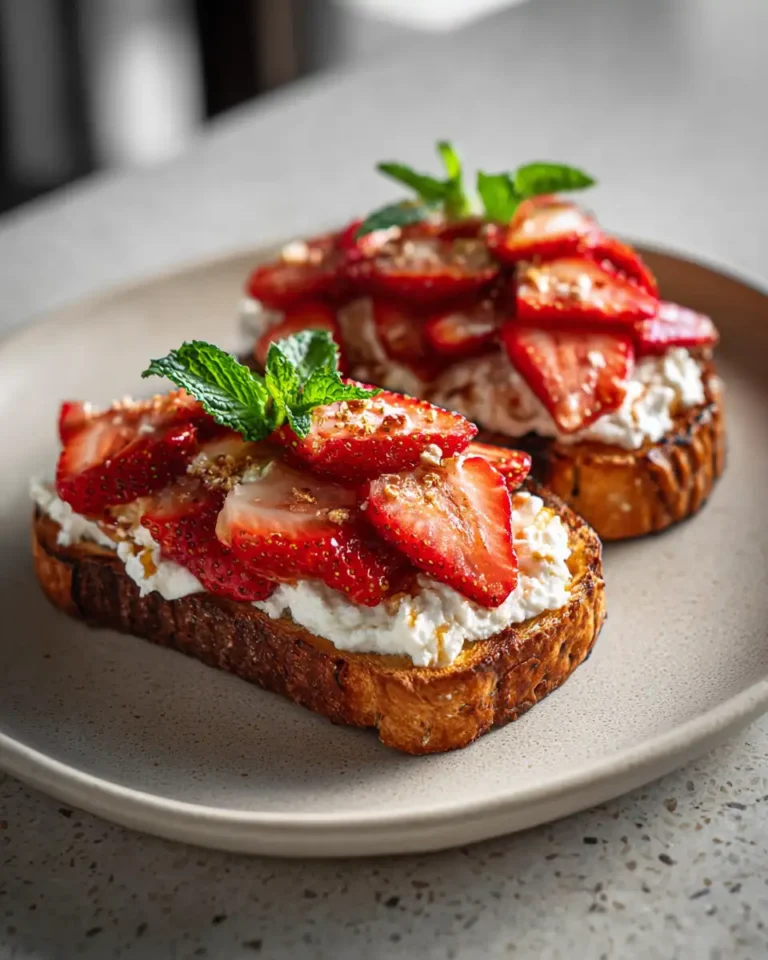 Heavenly Roasted Strawberry Whipped Ricotta Toast Delight - Featured Image