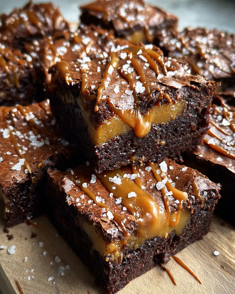 Final dish - Decadence Redefined: Dive Into the Irresistible World of Salted Caramel Brownies