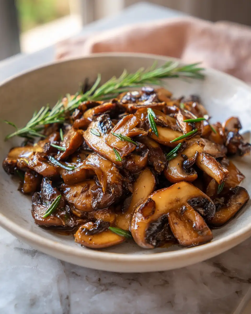 Final dish - Savory Sensations with Sauteed Garlic Mushrooms