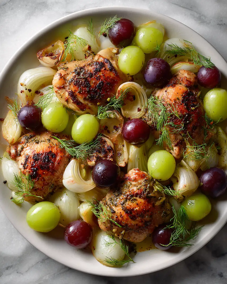 Sheet Pan Chicken Delight with Grapes and Fennel for a Flavorful Feast - Featured Image