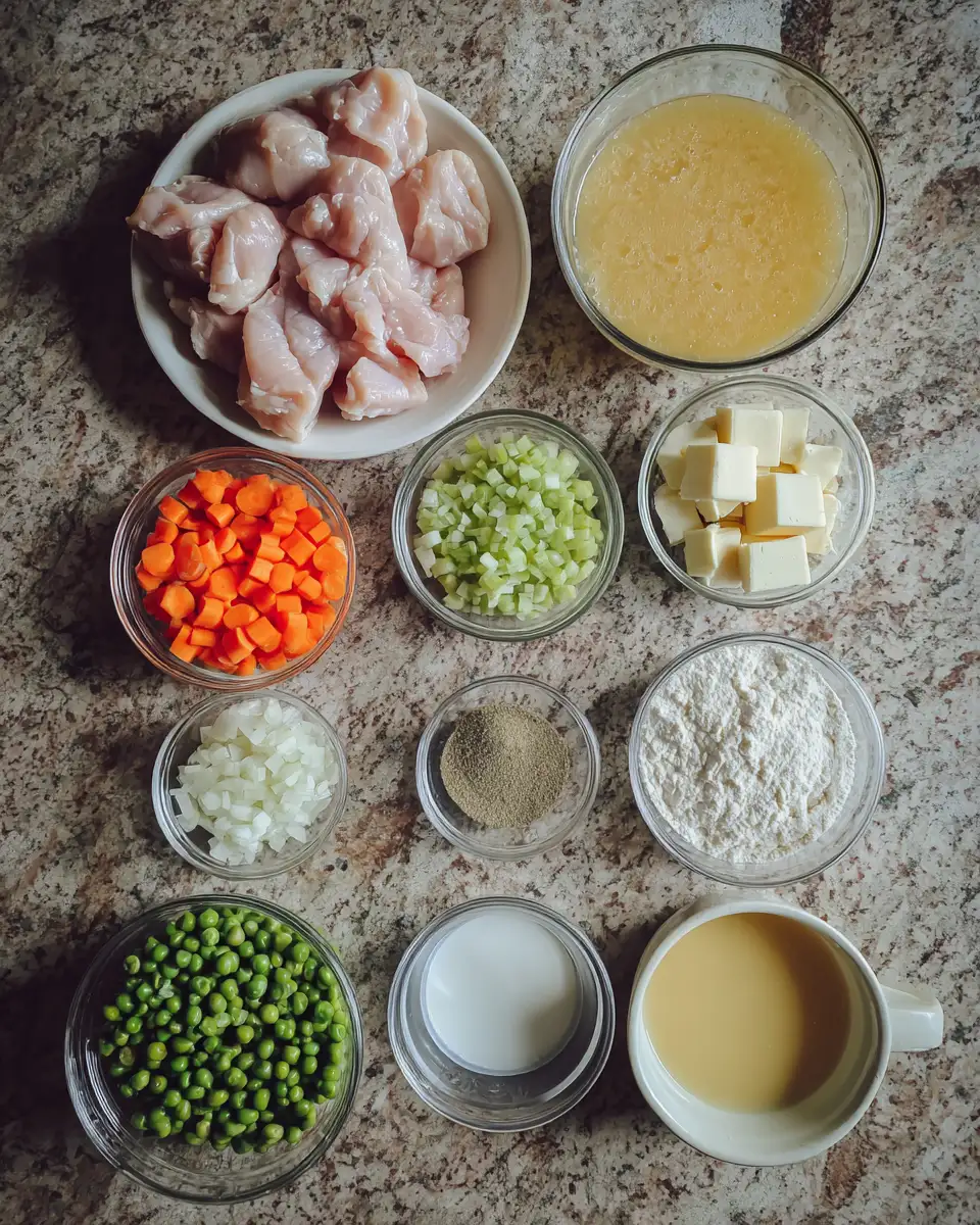 Ingredients for Cozy Comfort: Slow Cooker Chicken and Dumplings Delight