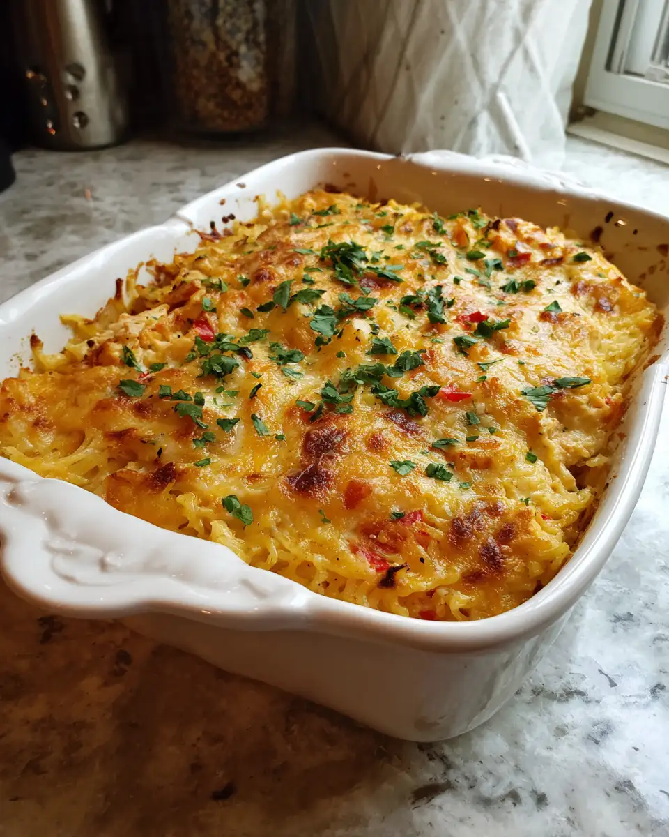 Final dish - Irresistible Southern Chicken Spaghetti Casserole: A Comfort Food Classic