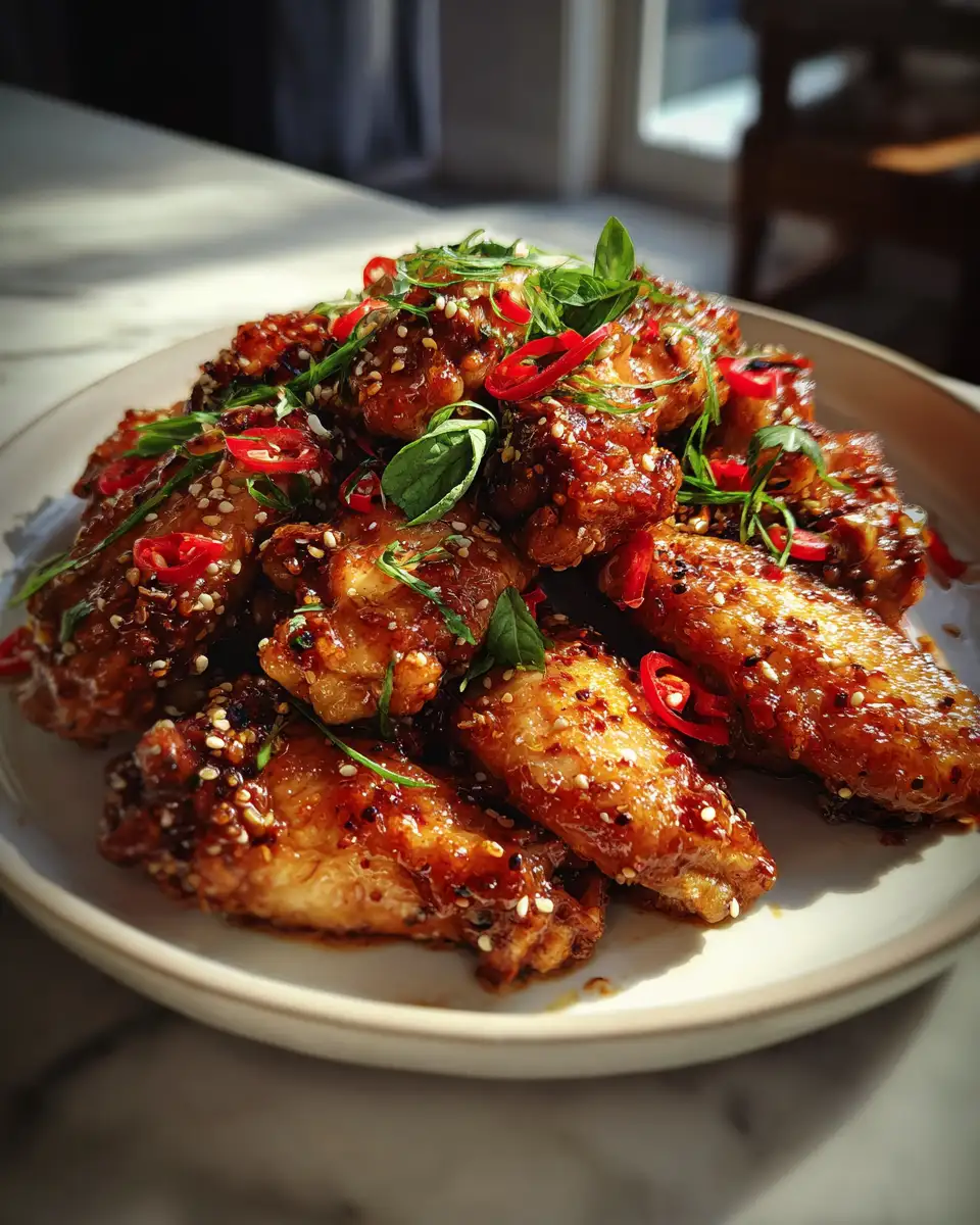 Sizzle and Sweetness: Irresistible Spicy Honey Garlic Chicken Wings - Featured Image