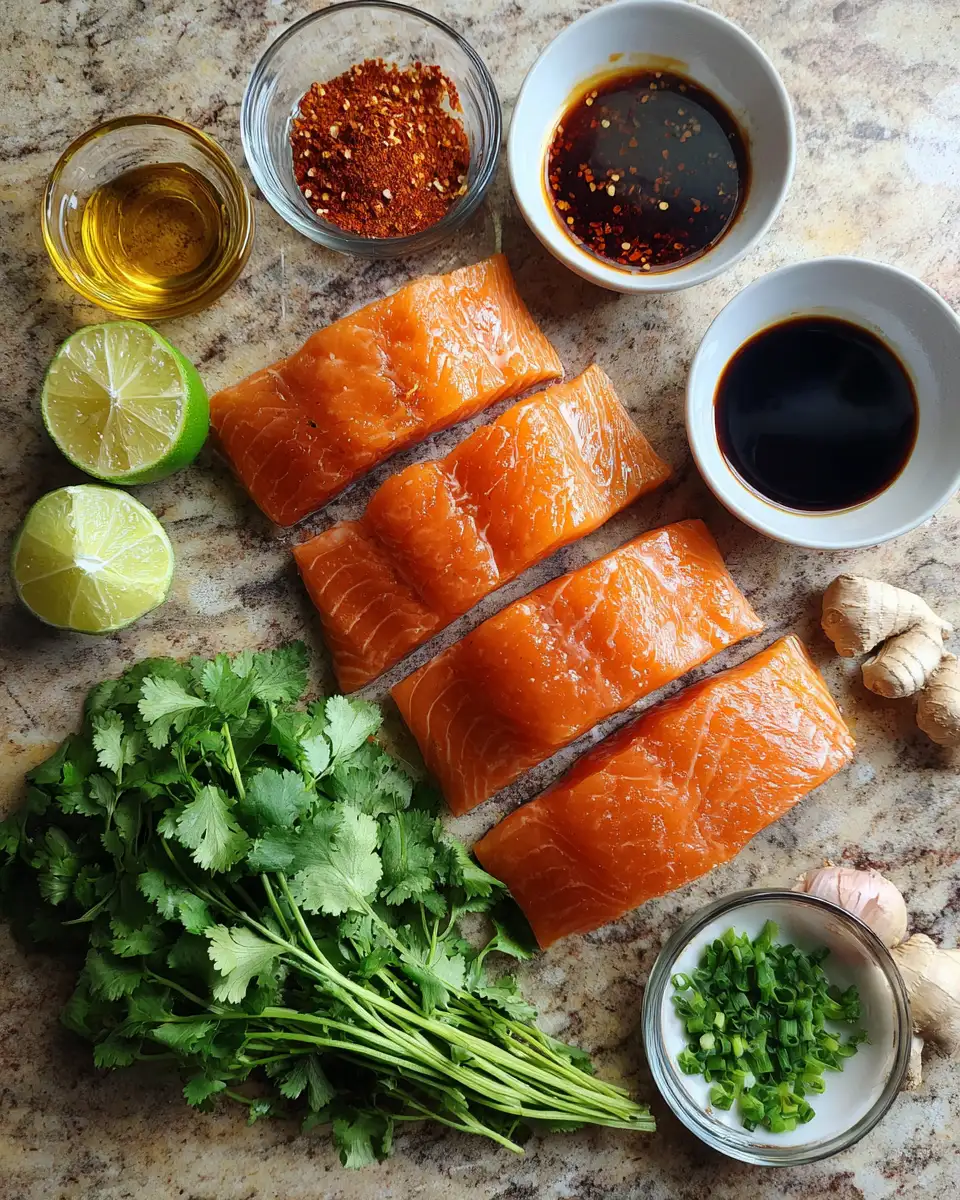 Ingredients for Sweet Heat Sensation: Dive into Spicy Honey Glazed Salmon