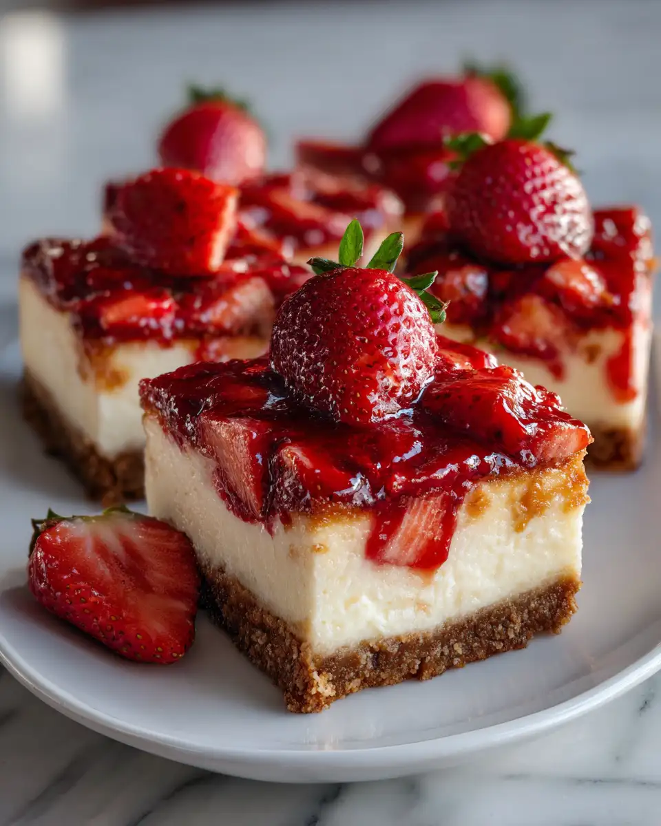 Final dish - Irresistible Strawberry Cheesecake Bars That Will Sweeten Your Day