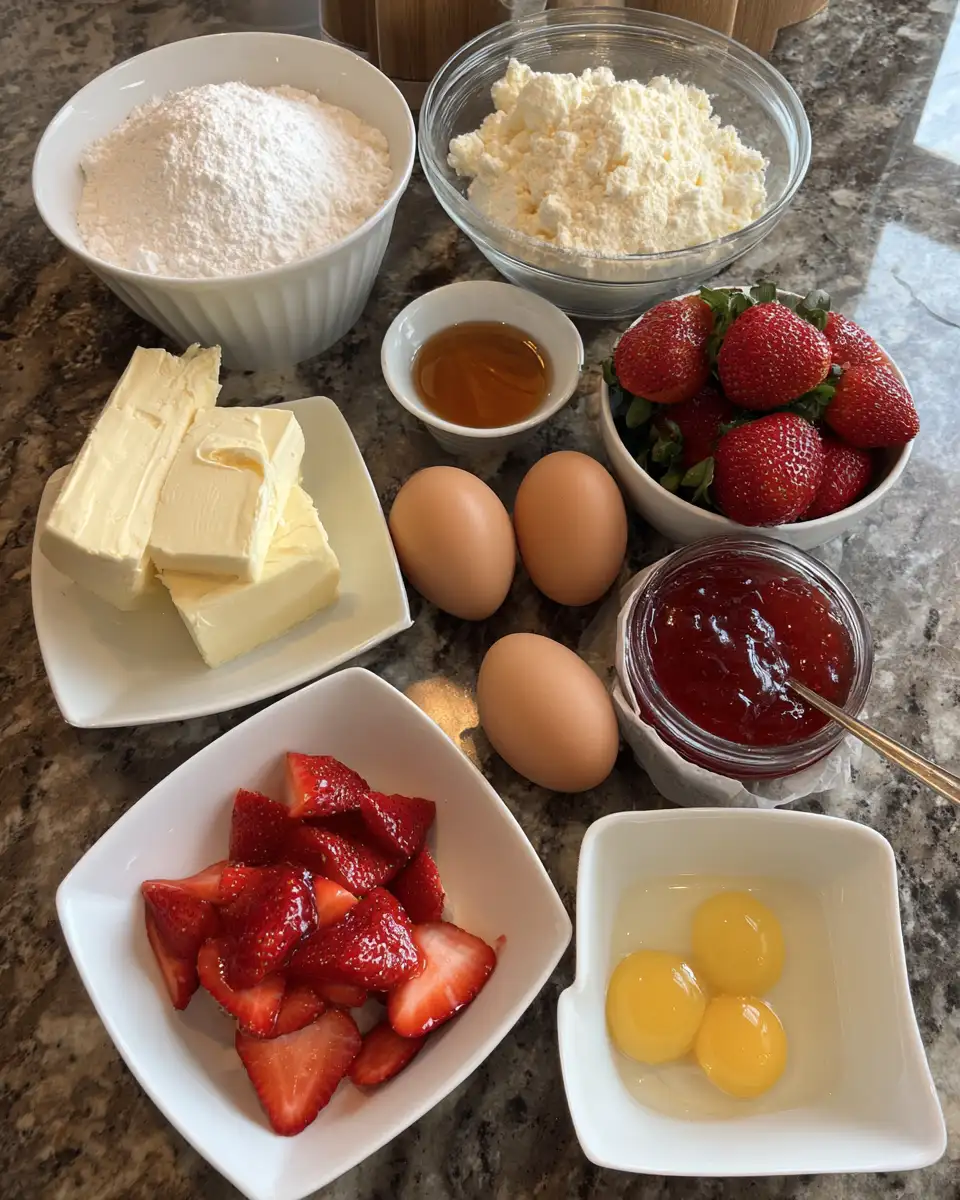 Ingredients for Irresistible Strawberry Cheesecake Bars That Will Sweeten Your Day