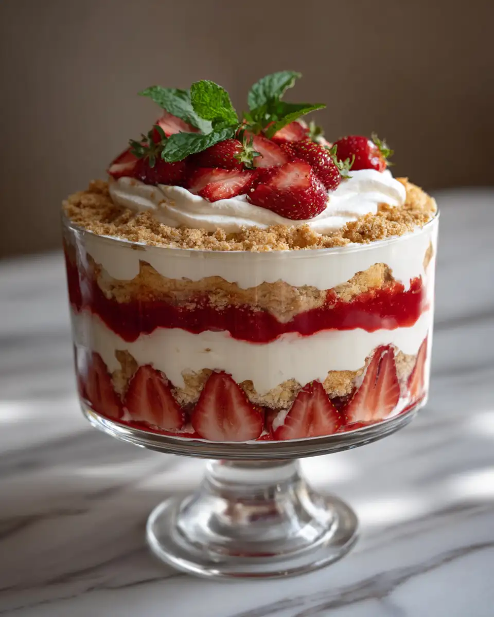 Layers of Love: Irresistible Strawberry Cheesecake Trifle Delight - Featured Image