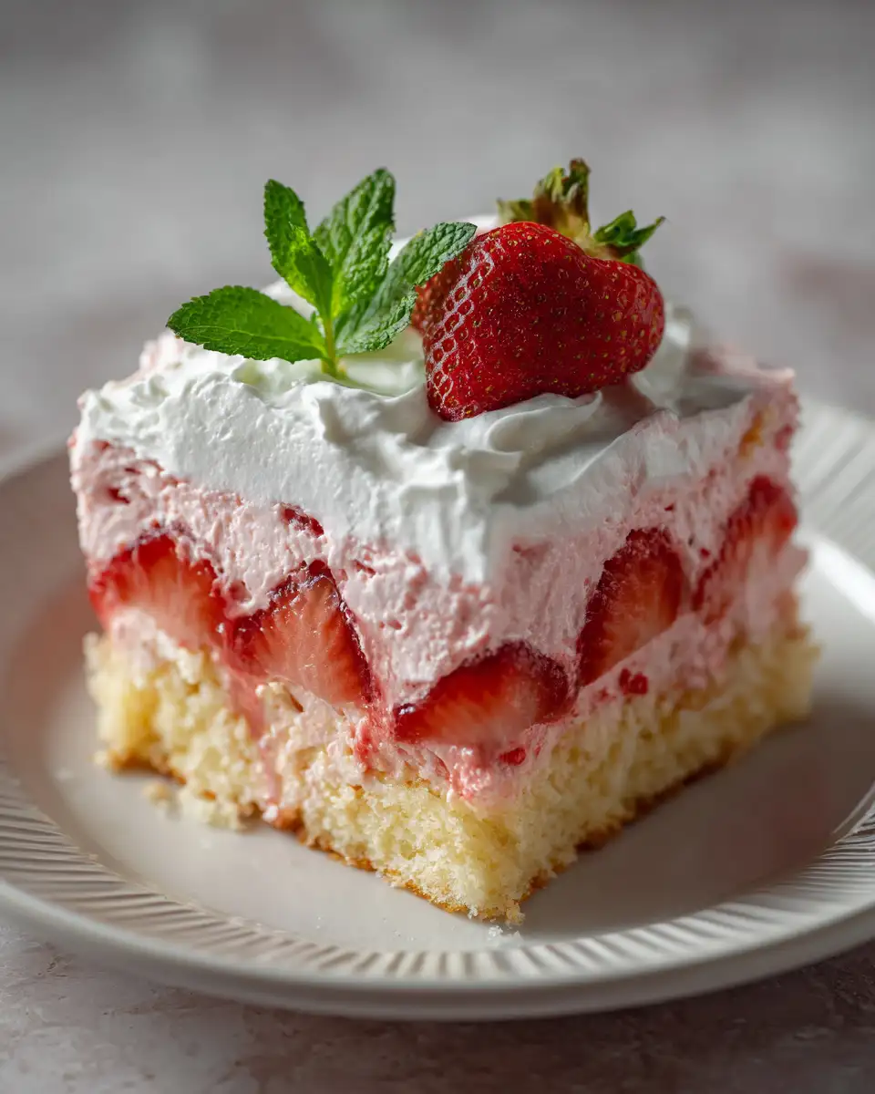 Home 7 Irresistible Strawberry Cream Poke Cake: A Sweet Slice of Heaven