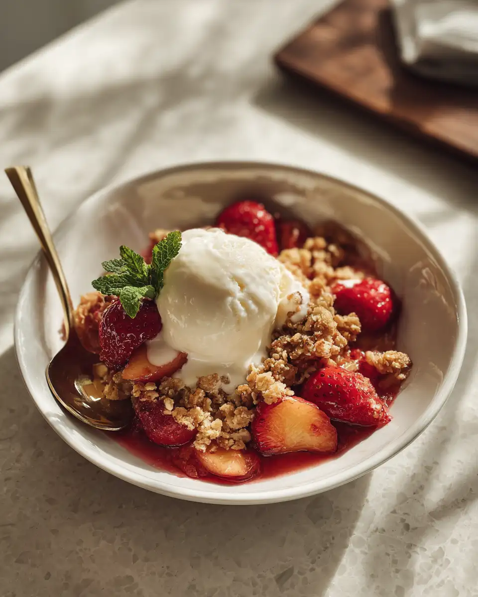 Sweet Symphony: Strawberry Peach Crisp Delight - Featured Image