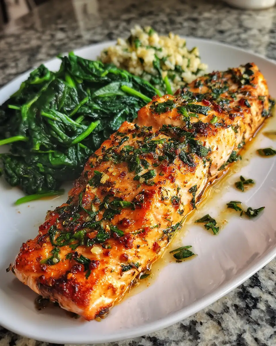 Final dish - Savor the Flavors: Tuscan Garlic Butter Salmon with Spinach Delight