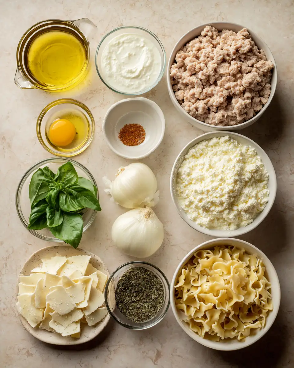 Ingredients for Cozy Up with a Bowl of Creamy White Lasagna Soup