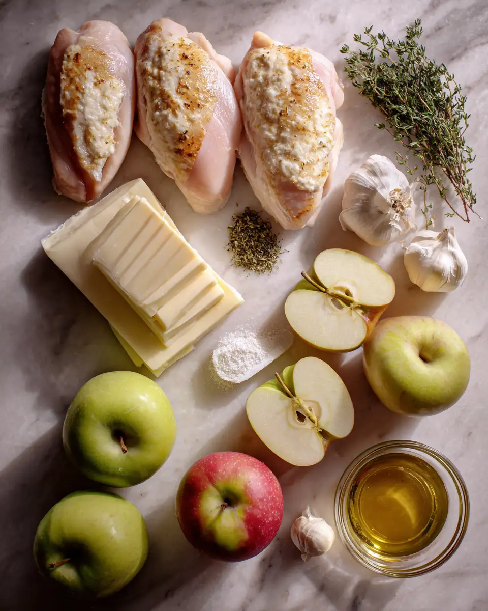 Ingredients for Savor the Flavor: Irresistible Apple and Brie Stuffed Chicken Delight