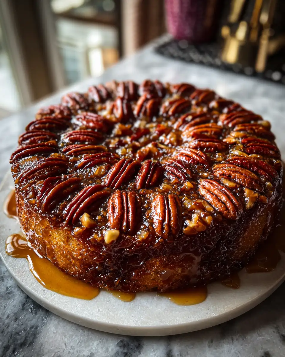 Final dish - Irresistible Apple Pecan Cake With a Dreamy Caramel Glaze