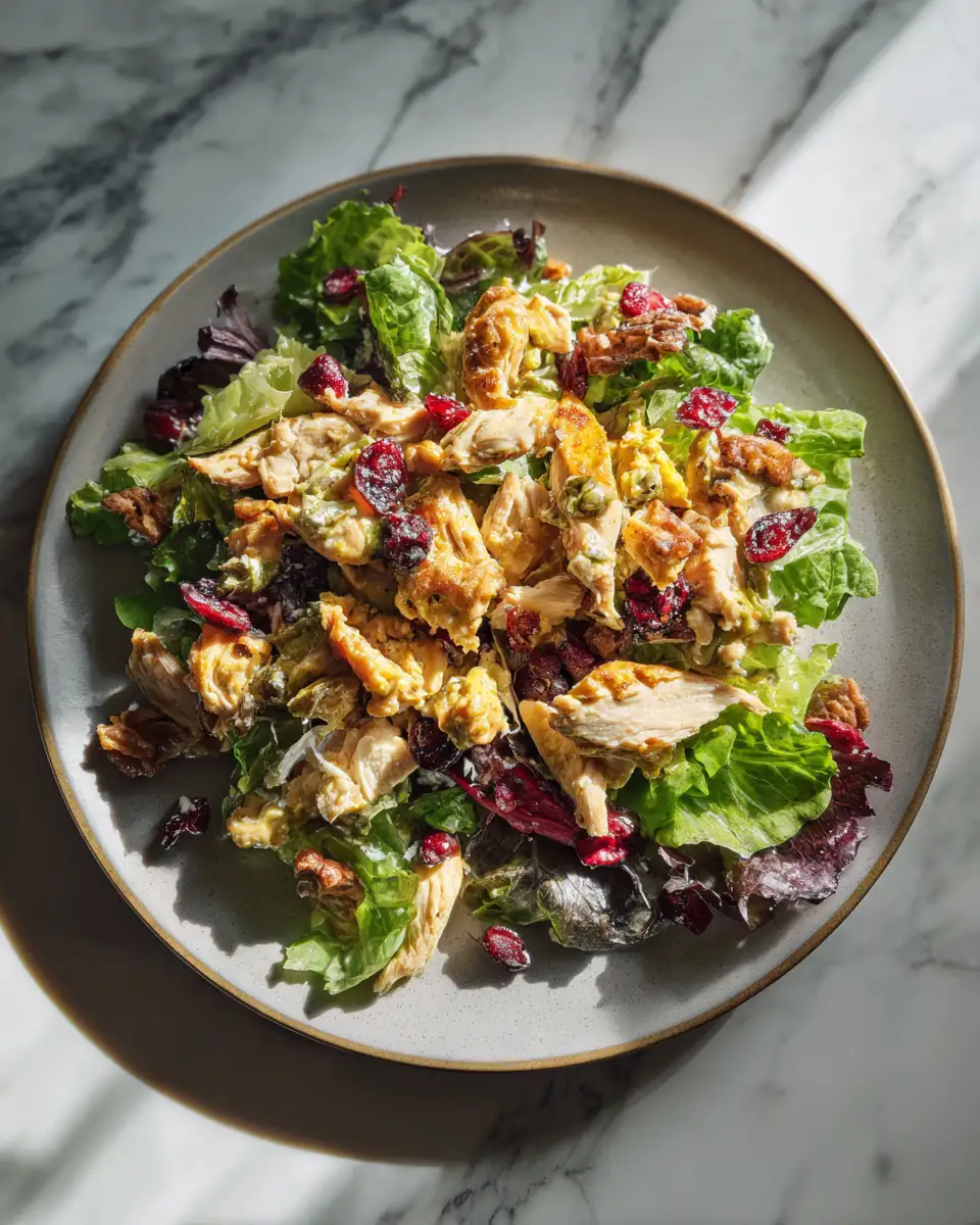 Zesty Asian Chicken Cranberry Salad: A Fusion of Flavors 6 Final dish - Zesty Asian Chicken Cranberry Salad: A Fusion of Flavors