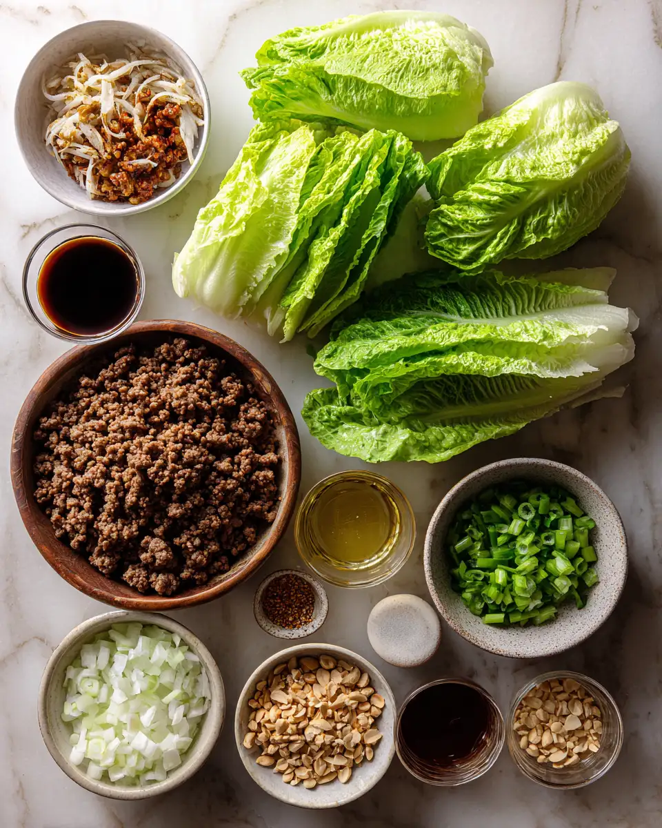 Ingredients for Flavor-Packed Asian-Style Ground Beef Lettuce Wraps You Need to Try