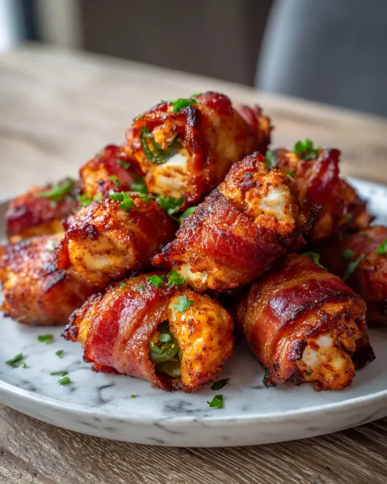 Irresistible Flavor Explosion: Bacon-Wrapped Jalapeño Chicken Bites - Featured Image