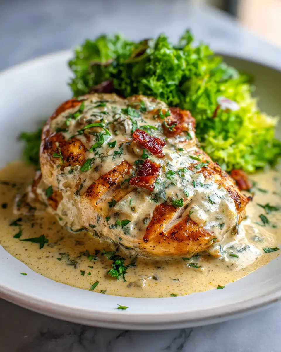 Irresistible Baked Caesar Chicken with Creamy Sauce for Dinner Delight 6 Final dish - Irresistible Baked Caesar Chicken with Creamy Sauce for Dinner Delight