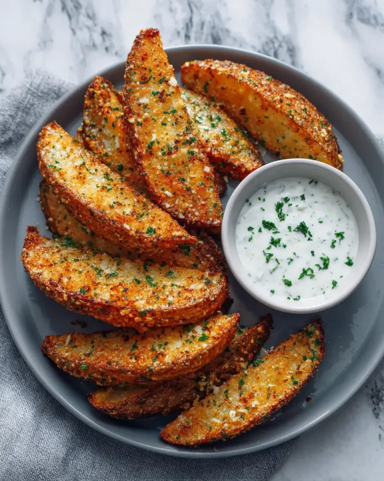 Crispy and Flavorful: Baked Parmesan Ranch Potato Wedges Delight - Featured Image