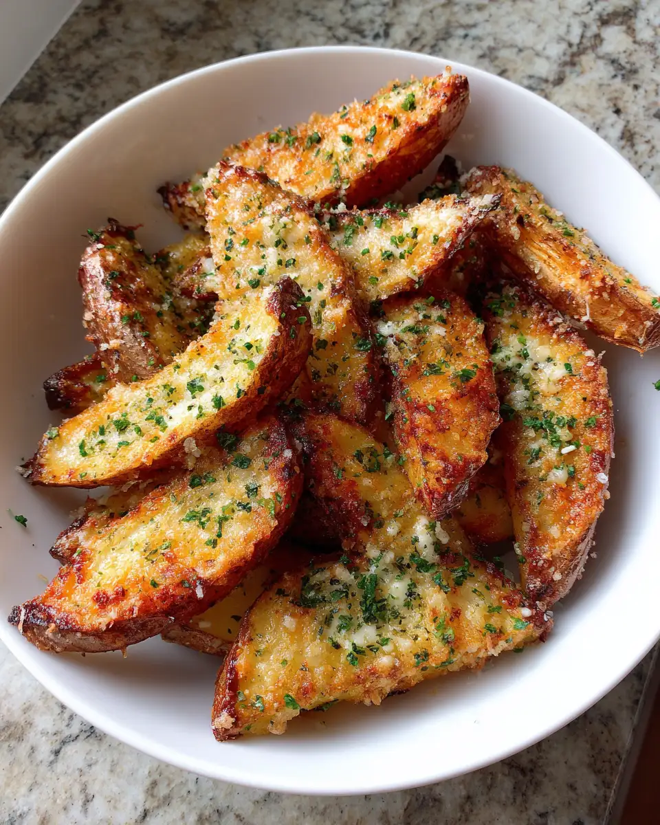 Final dish - Crispy and Flavorful: Baked Parmesan Ranch Potato Wedges Delight