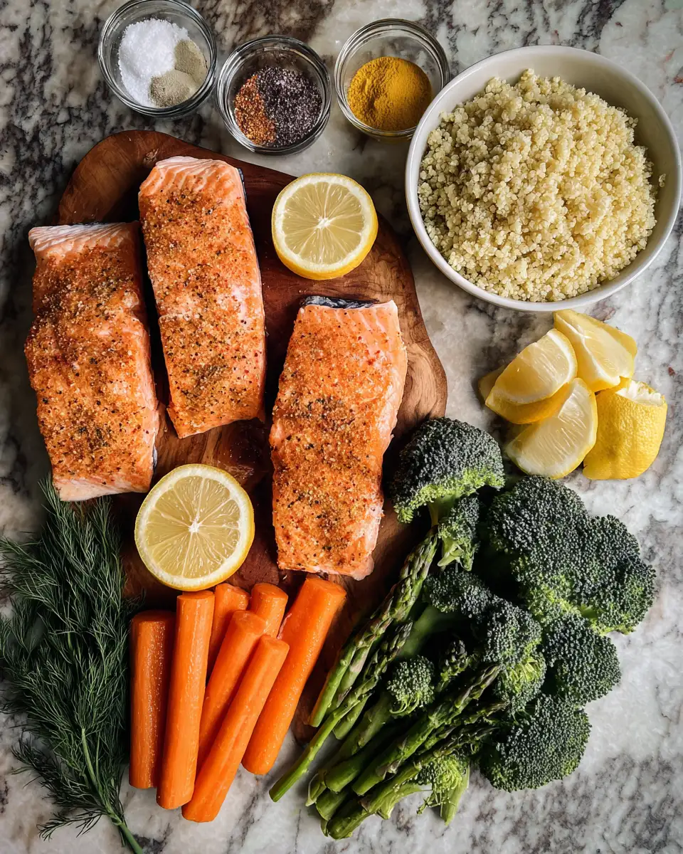 Ingredients for Effortless Baked Salmon Meal Prep for a Week of Flavorful Lunches