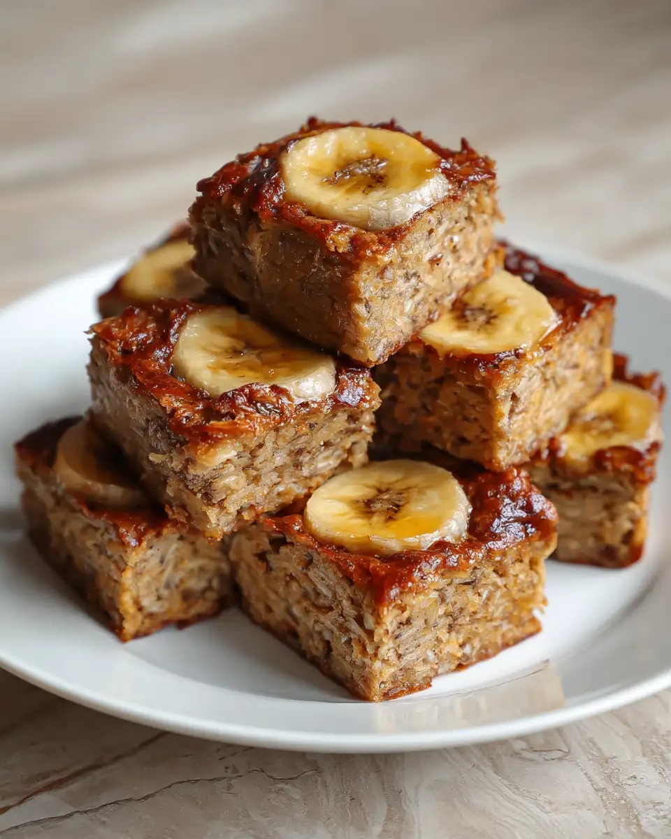 Banana Oatmeal Bars - Featured Image