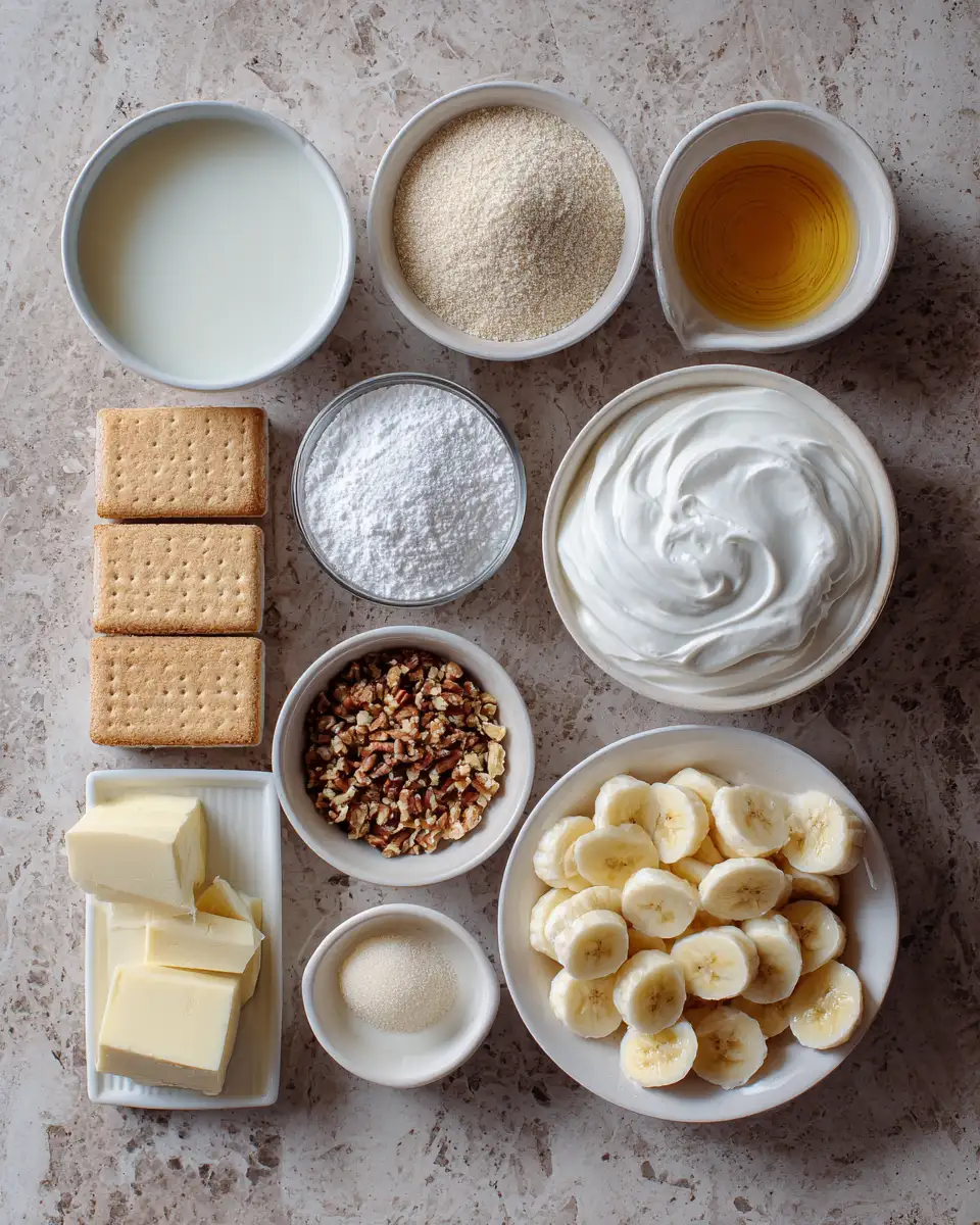 Ingredients for Decadent Delight Banana Pudding Bars to Satisfy Your Sweet Tooth