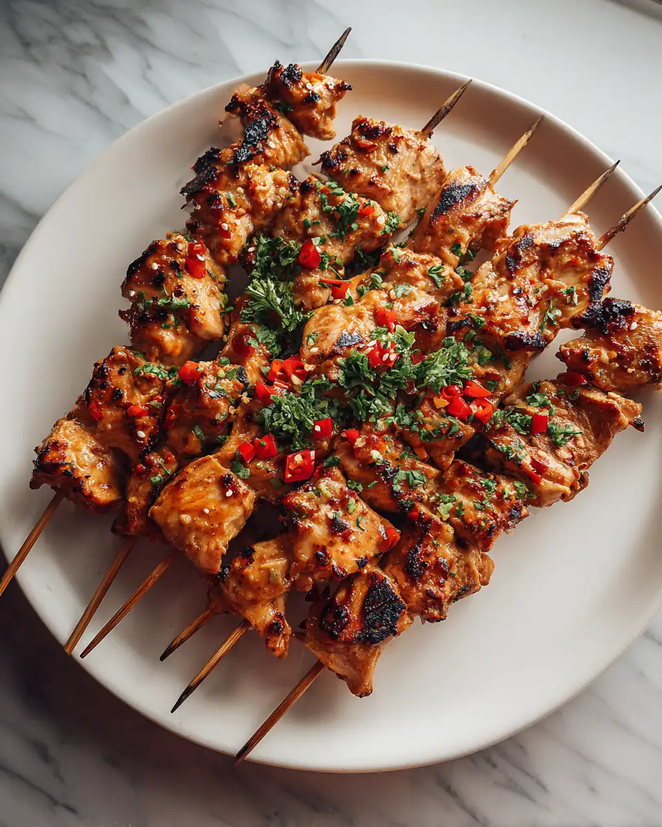 Final dish - Sizzle and Spice: Irresistible Bang Bang Chicken Skewers