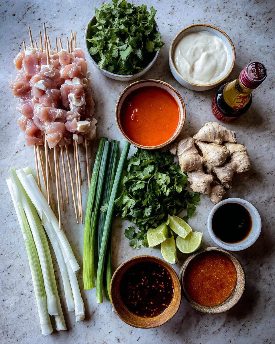 Ingredients for Sizzle and Spice: Irresistible Bang Bang Chicken Skewers