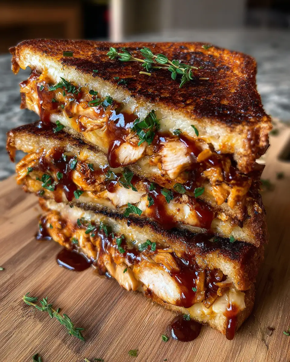 Final dish - Sizzling BBQ Chicken Grilled Cheese: A Melty Match Made in Heaven