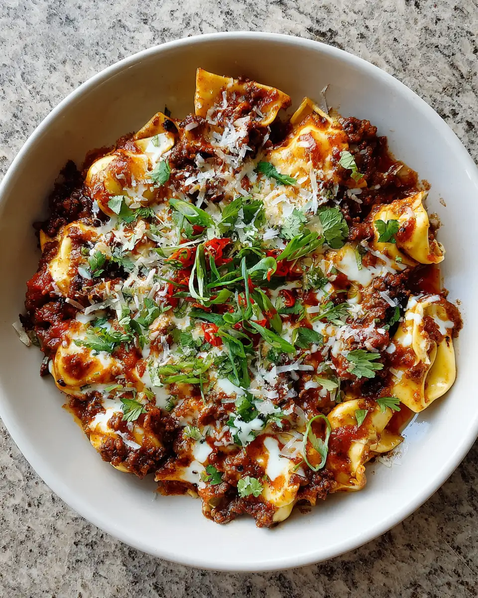 Final dish - Beef Enchilada Tortellini: A Flavorful Fusion Fiesta