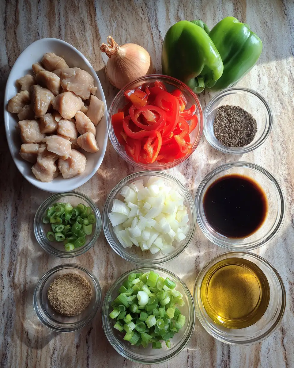 Ingredients for Sizzling Delight: Discover the Best Black Pepper Chicken Recipe