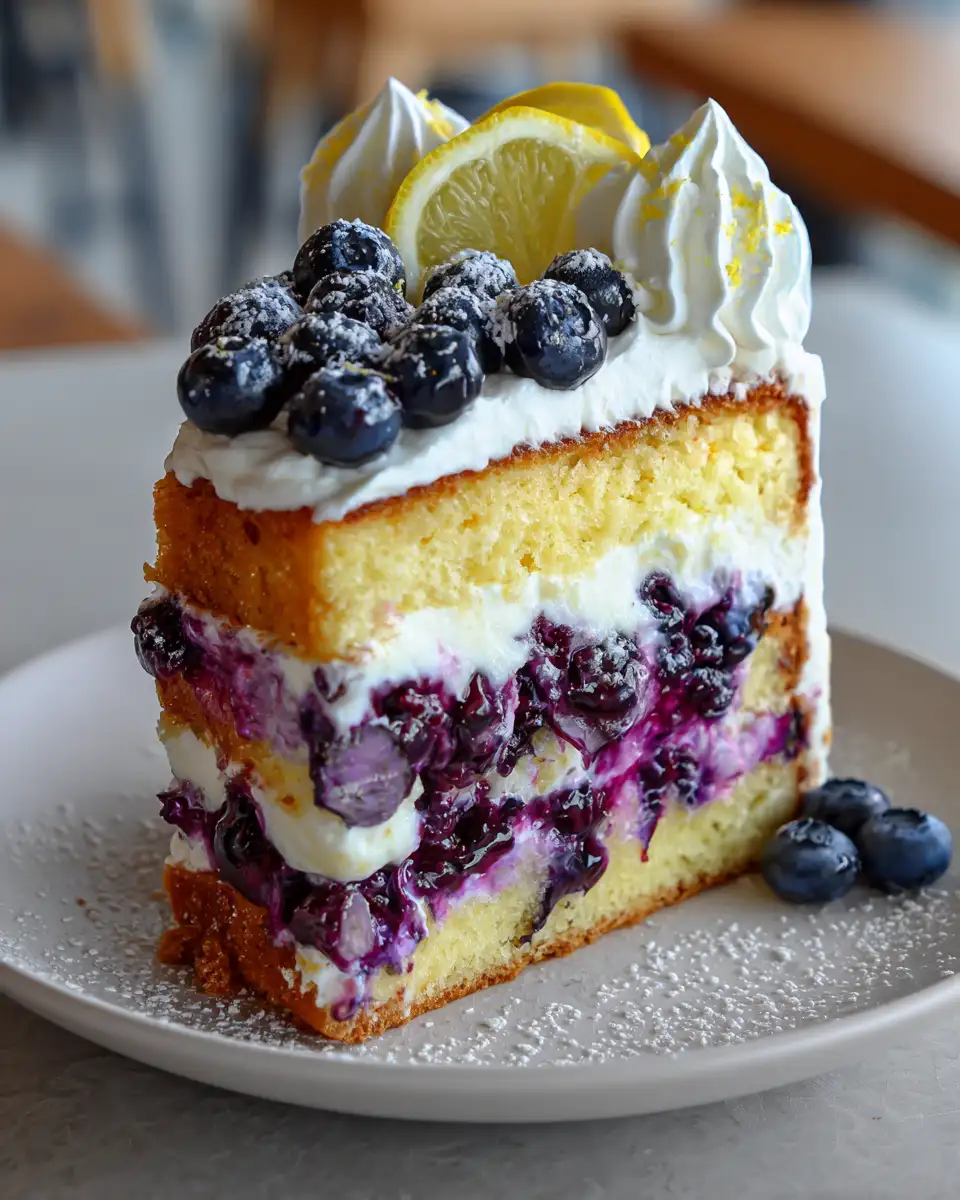 Bursting with Bliss Blueberry Lemon Cake Delight - Featured Image