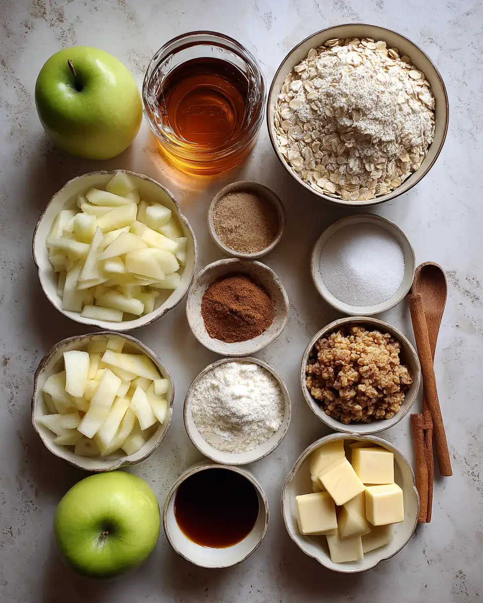Ingredients for Irresistibly Cozy: Indulge in the Ultimate Bourbon Apple Crisp Experience