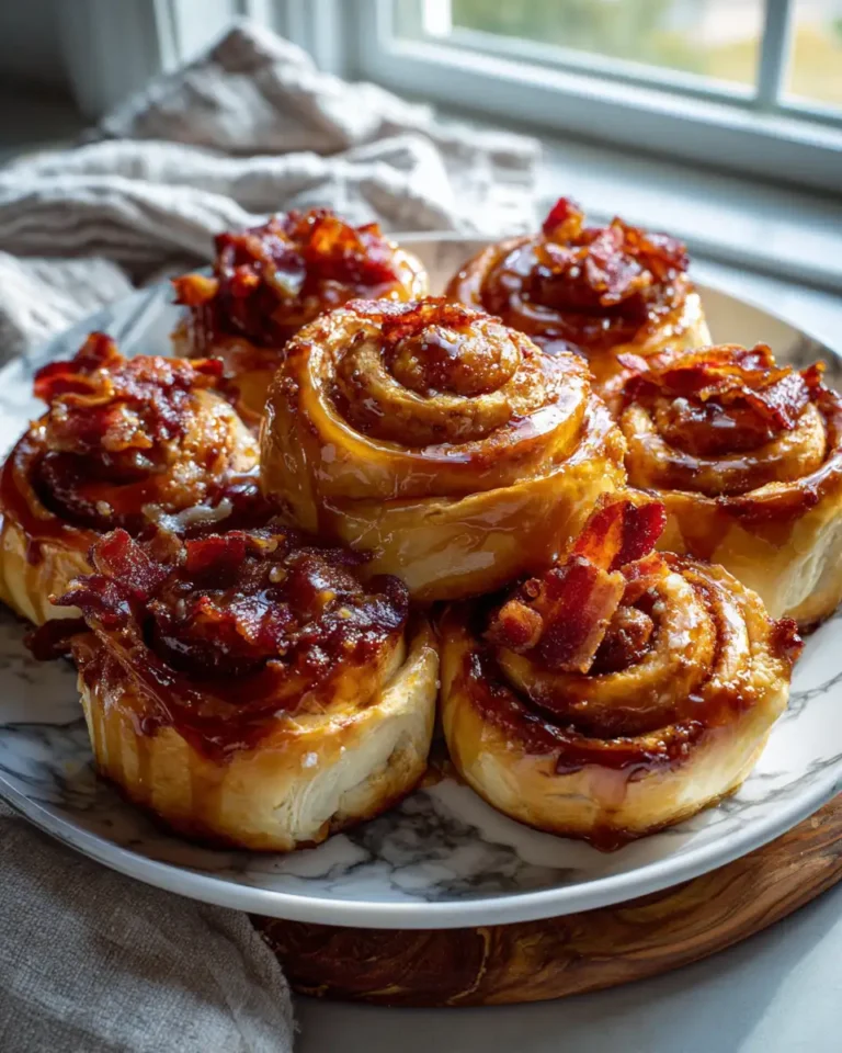 Decadent Delights: Bourbon Maple Bacon Cinnamon Rolls That Will Wow Your Taste Buds - Featured Image