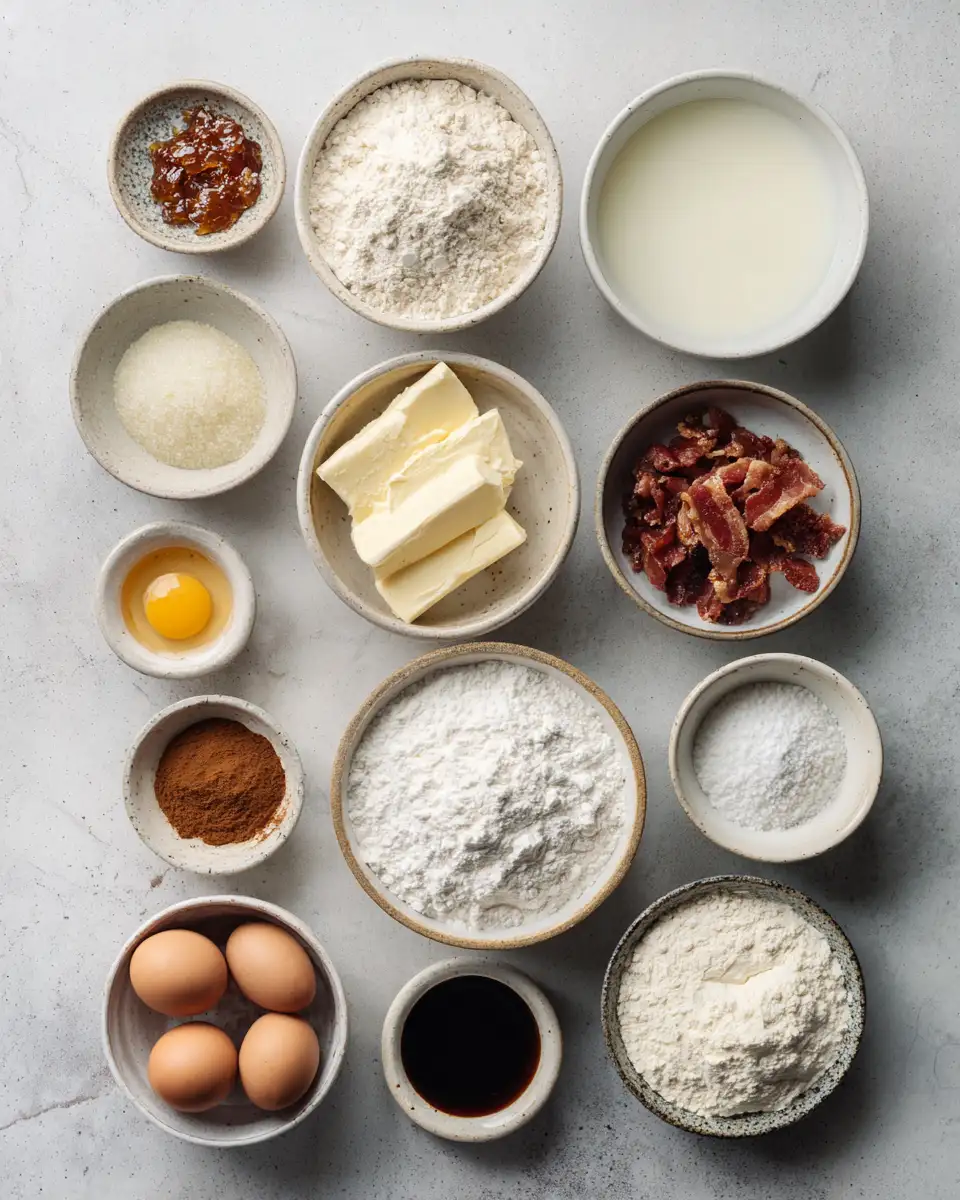 Ingredients for Decadent Delights: Bourbon Maple Bacon Cinnamon Rolls That Will Wow Your Taste Buds