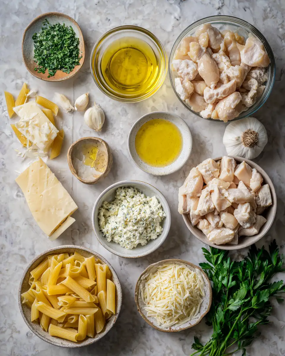 Ingredients for Creamy Boursin Chicken Pasta: Your New Weeknight Obsession