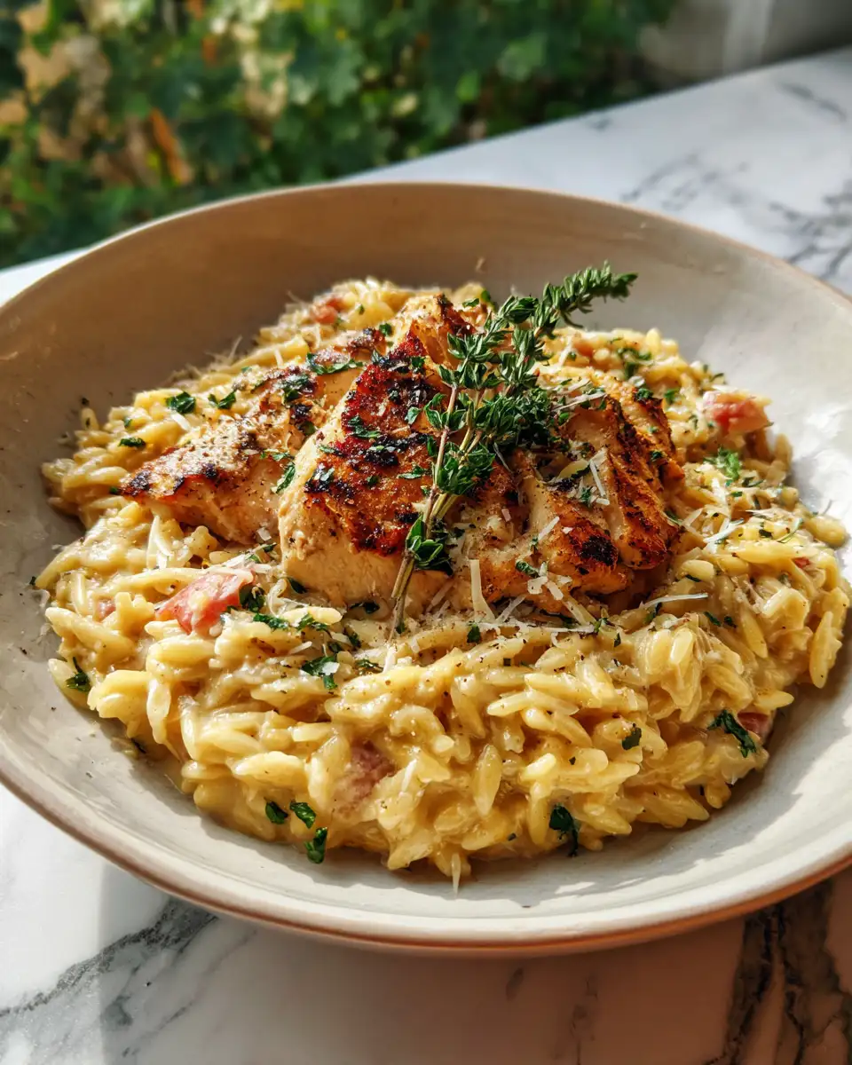 Creamy Boursin Orzo with Chicken: A Weeknight Sensation - Featured Image