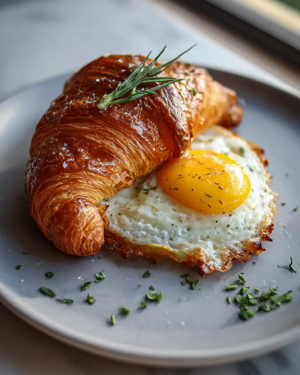 Final dish - Rise and Shine with a Breakfast Croissant Melt with Honey Butter Bliss
