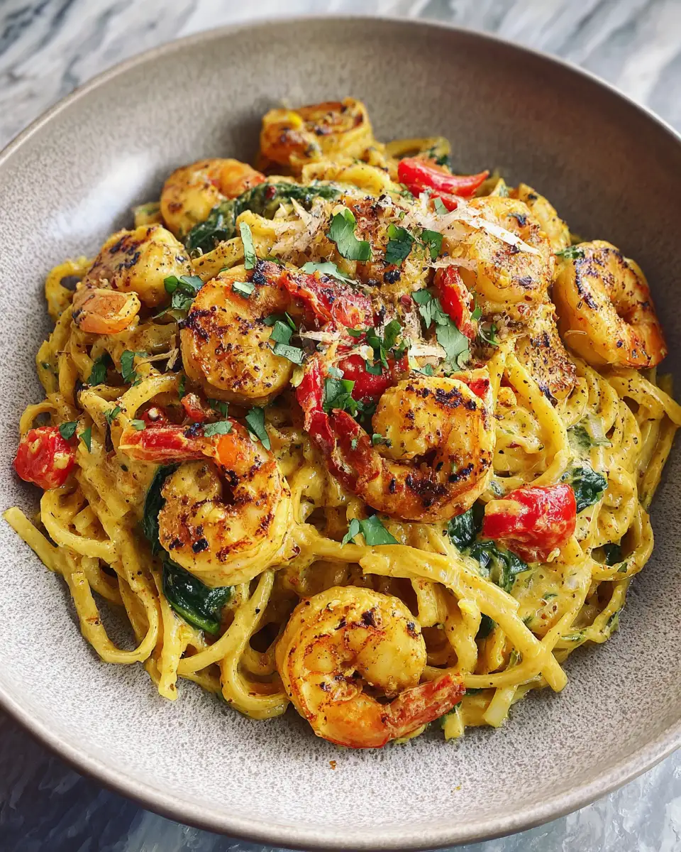 Final dish - Spice Up Your Dinner Routine with Irresistible Cajun Shrimp Pasta