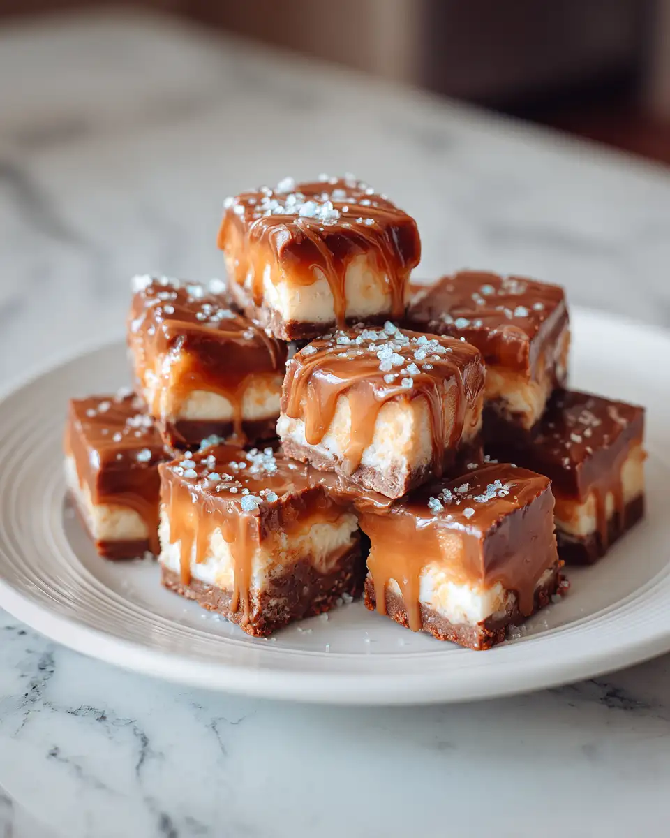 Bite-Sized Bliss: Irresistible Caramel Cheesecake Cubes Recipe - Featured Image