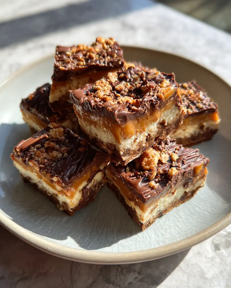 Final dish - Irresistible Indulgence: Homemade Caramel Crunch Bars Delight