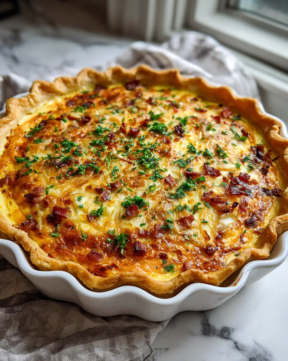 Final dish - Savory Delights: Discover the Ultimate Caramelized Onion and Bacon Quiche