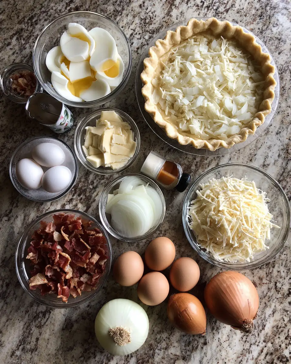 Ingredients for Savory Delights: Discover the Ultimate Caramelized Onion and Bacon Quiche