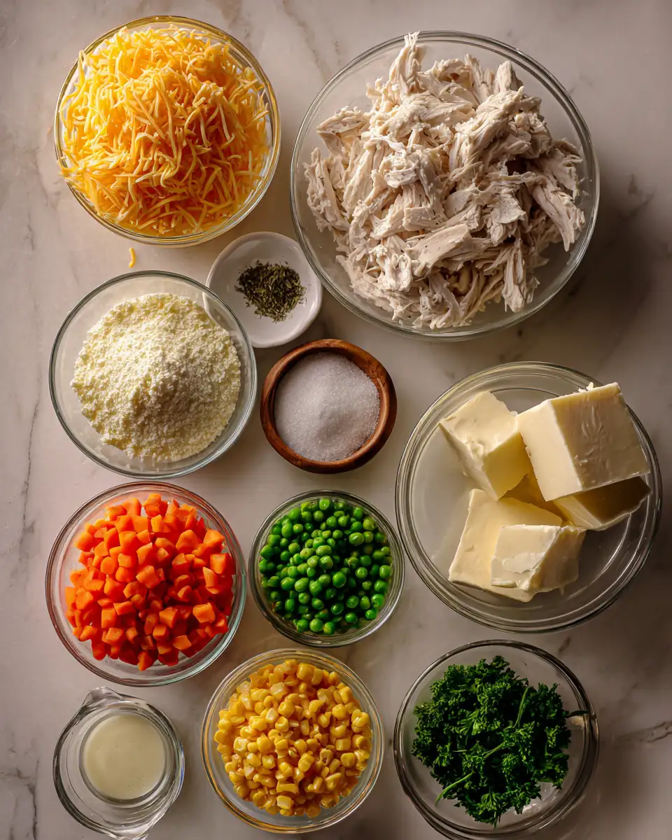 Ingredients for Cheddar Bay Chicken Cobbler: A Comfort Food Classic with a Cheesy Twist