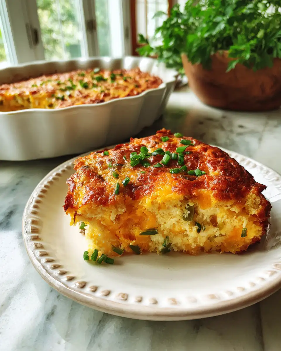 Spice Up Your Table with Cheddar Jalapeño Cornbread Casserole - Featured Image