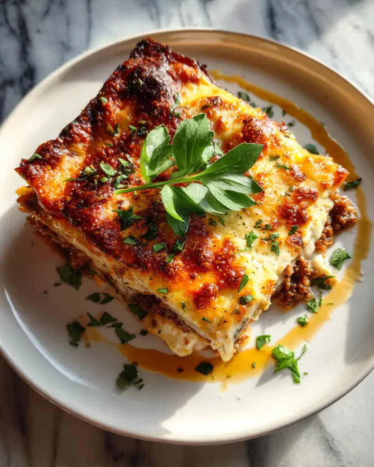 Cheeseburger Lasagna with Garlic and Parmesan: A Flavor Explosion in Every Bite - Featured Image