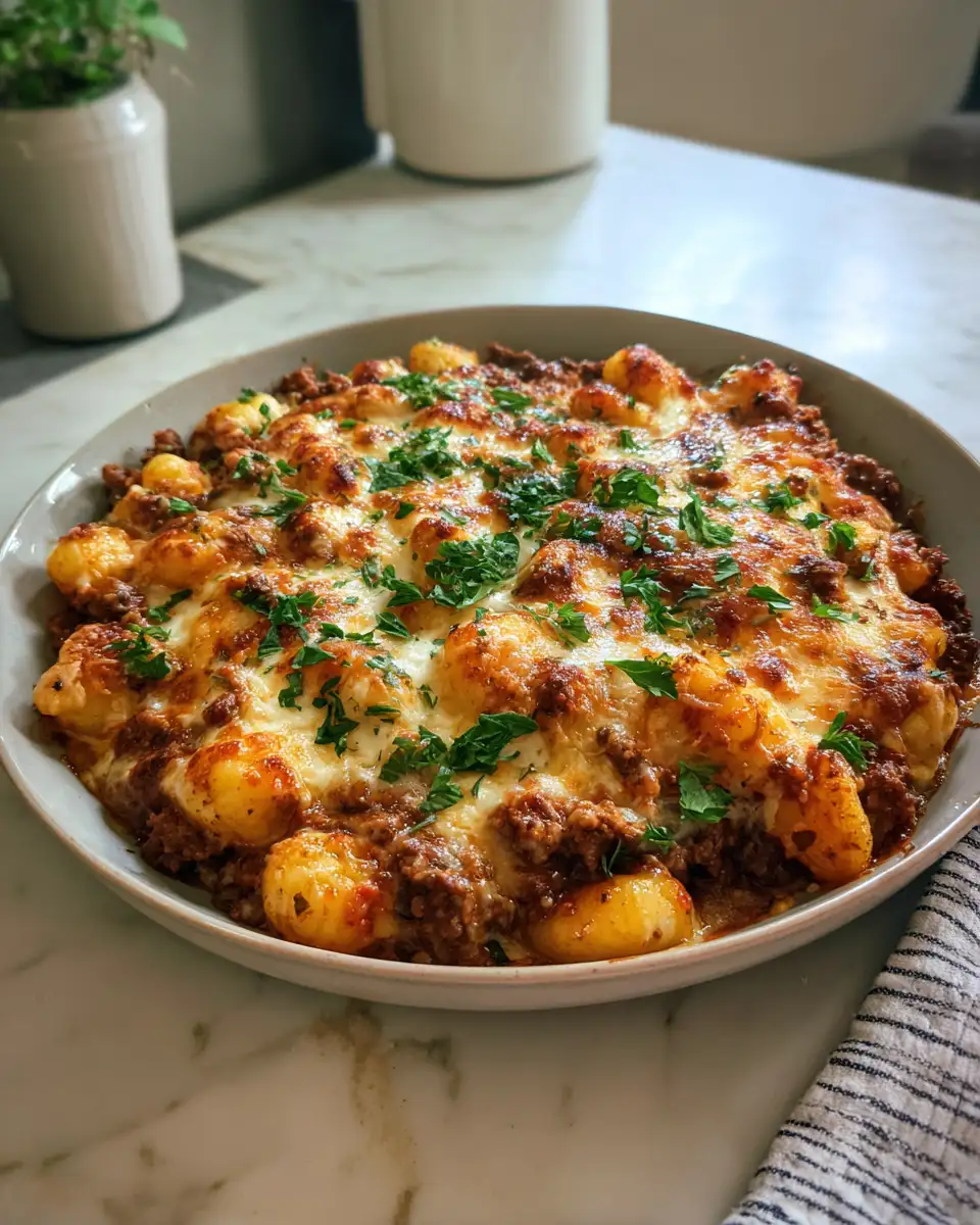 Final dish - Irresistibly Cheesy Bolognese Gnocchi Bake: A Comfort Food Dream