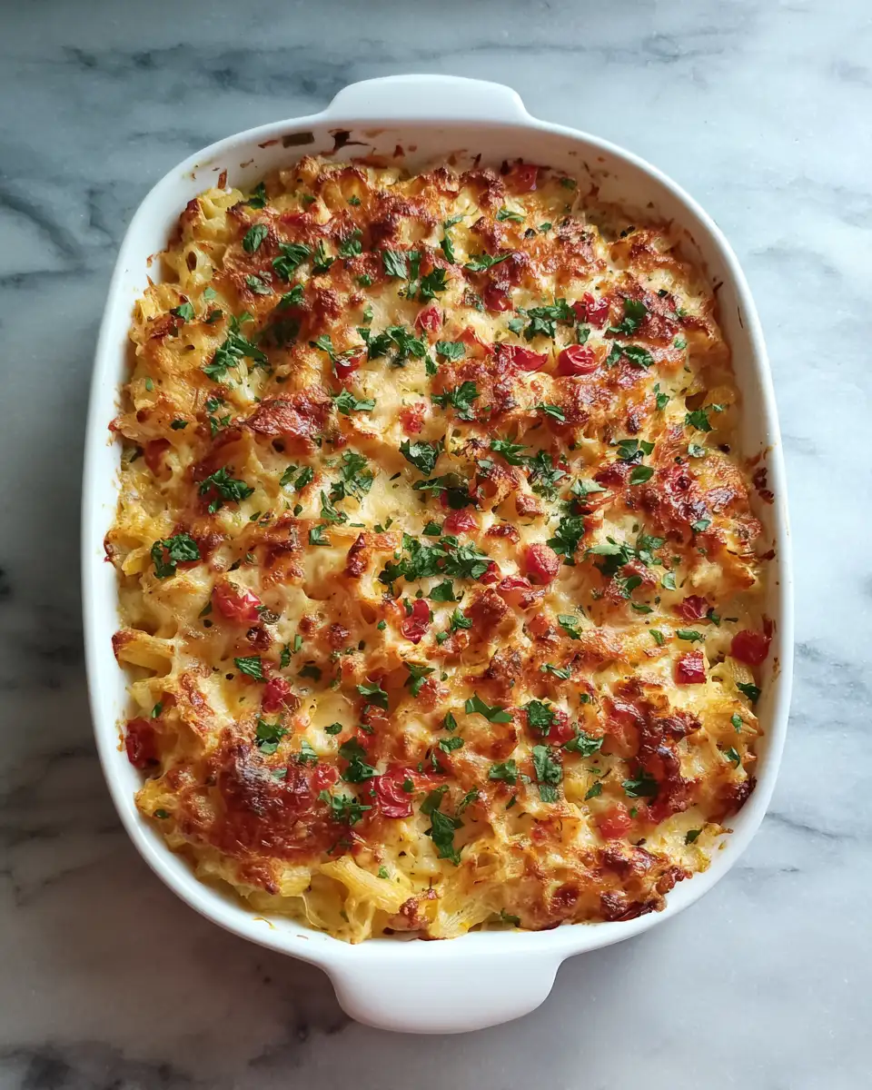 Final dish - Ultimate Comfort: Cheesy Rotel Pasta Bake Delight