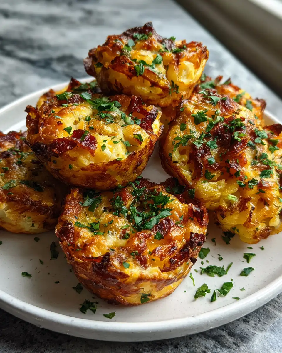 Final dish - Ultimate Cheesy Smashed Baked Potato Muffins Delight